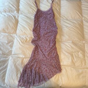 Floral Purple Midi Dress Wild Fable XS